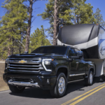 2026 Chevrolet Silverado HD towing an RV